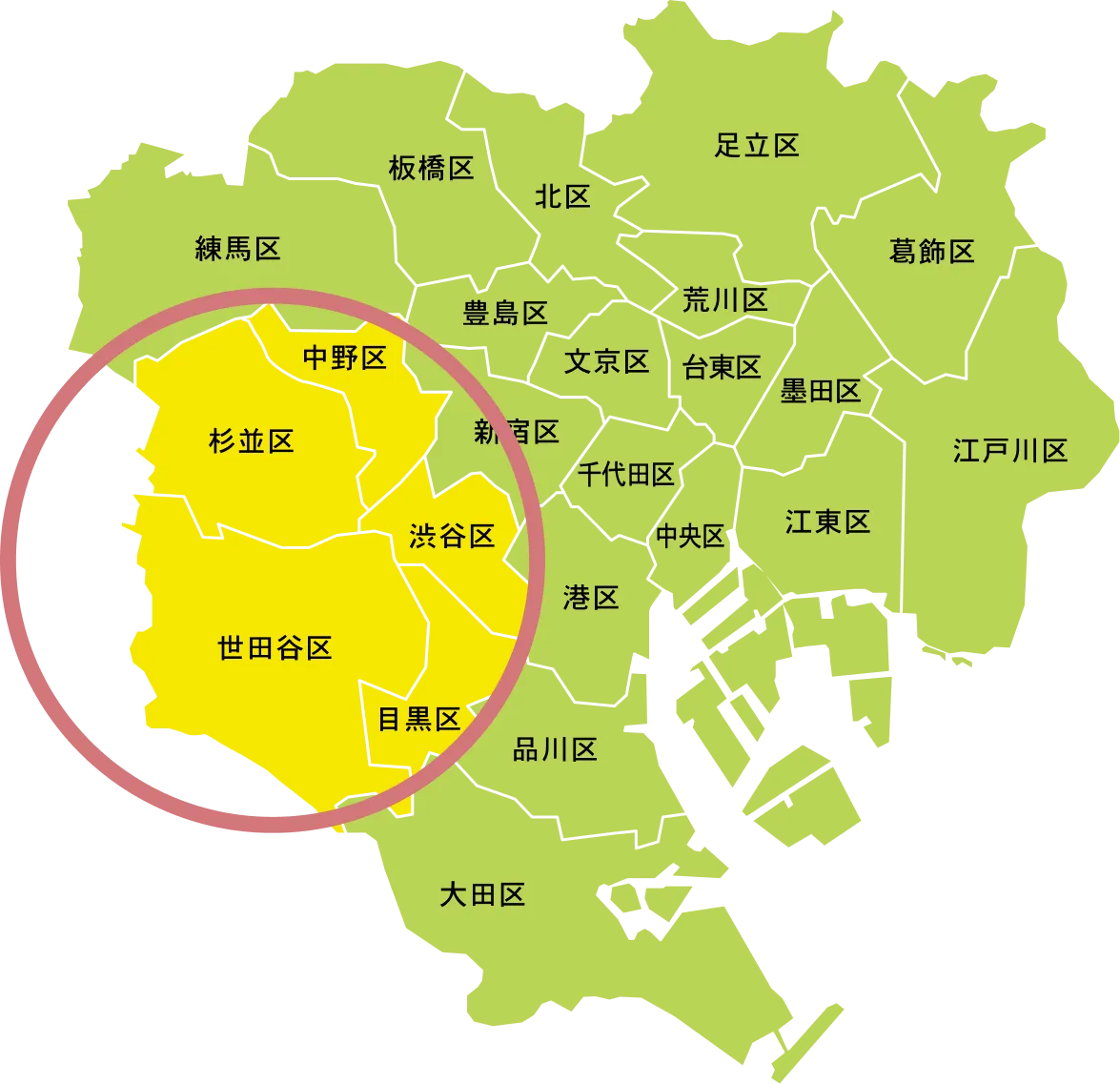 サポートエリア地図